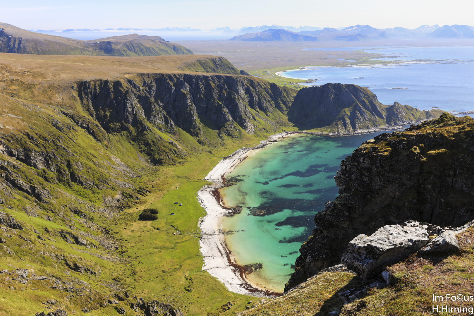 Blick vom Matind auf Höyvika, Vesteralen